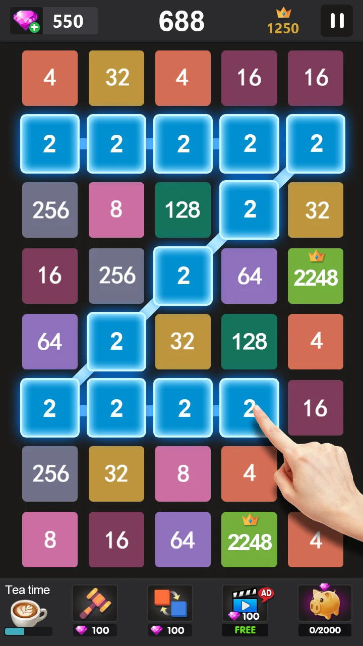 2248 - 2048 puzzle games screenshot