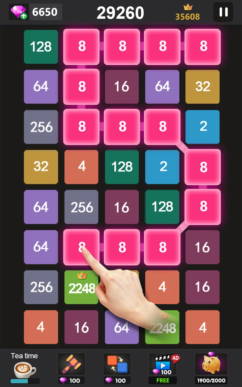 2248 - 2048 puzzle games screenshot