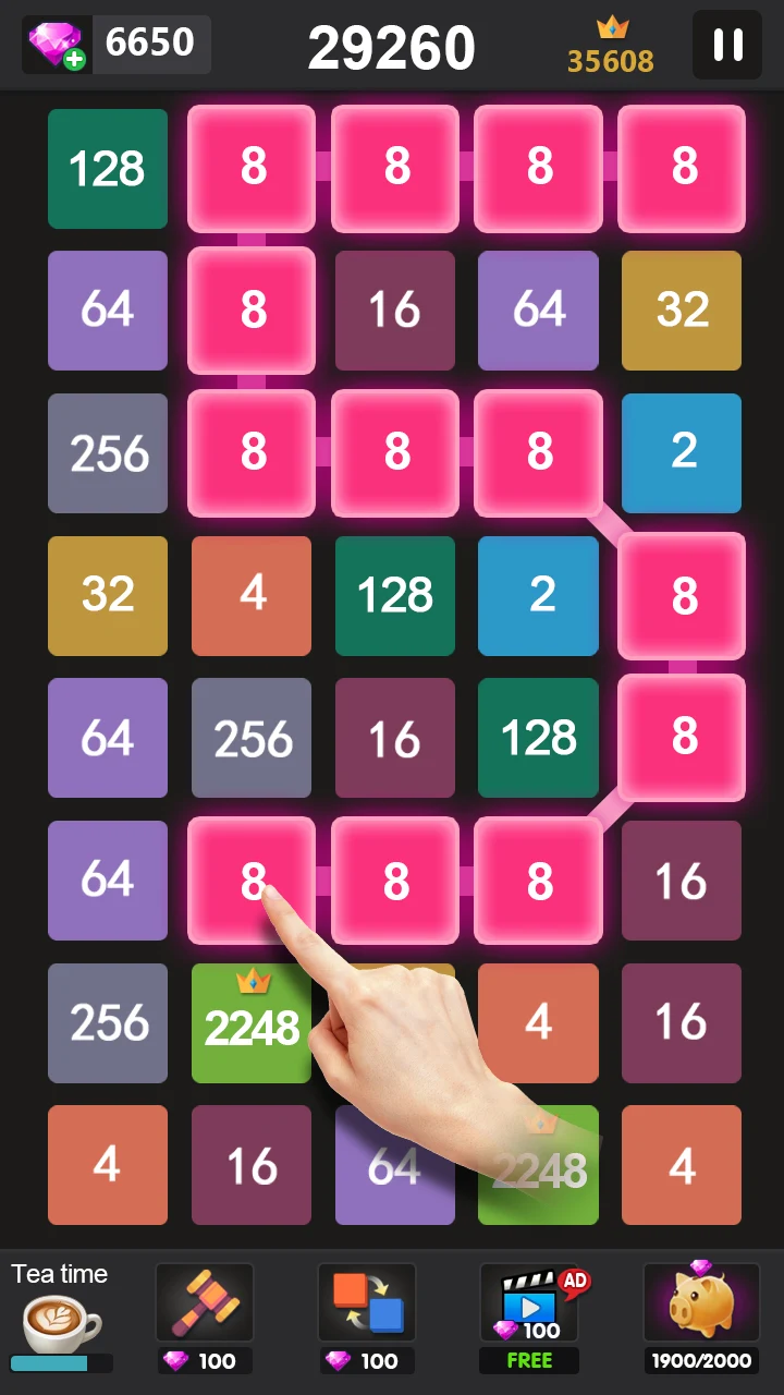 2248 - 2048 puzzle games screenshot