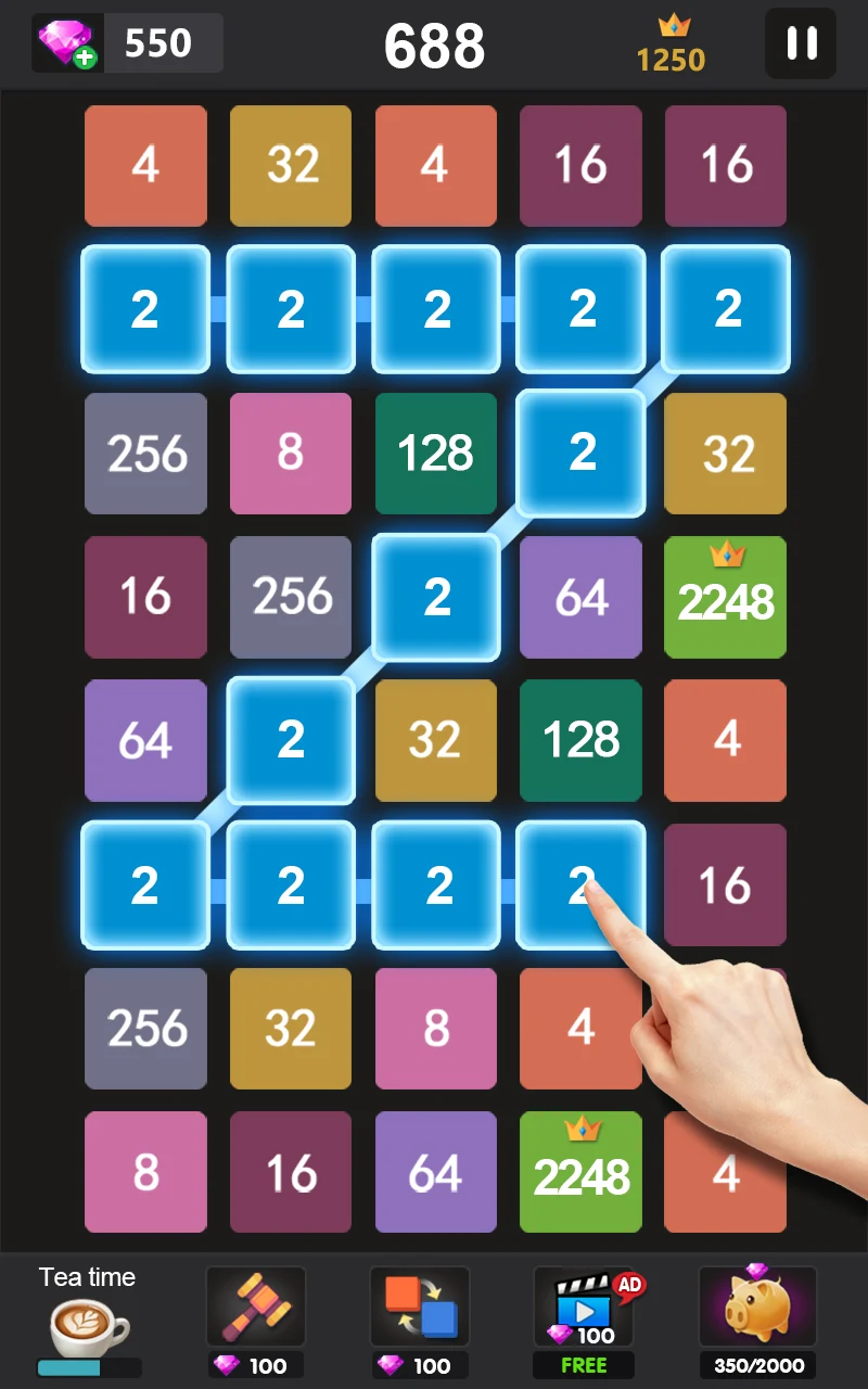 2248 - 2048 puzzle games screenshot
