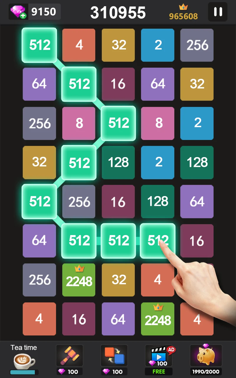 2248 - 2048 puzzle games screenshot