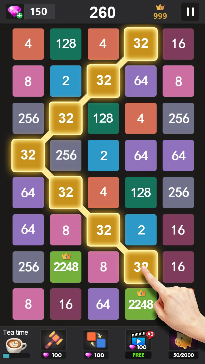 2248 - 2048 puzzle games screenshot