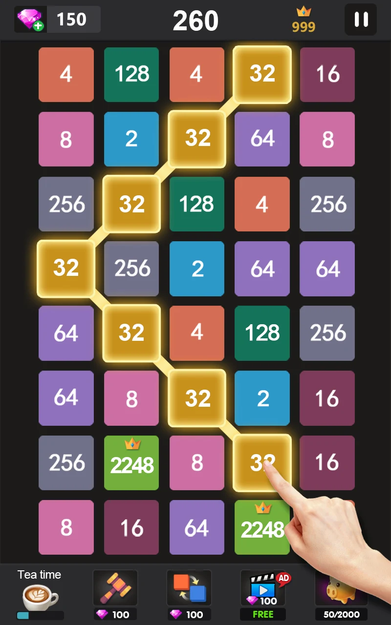 2248 - 2048 puzzle games screenshot