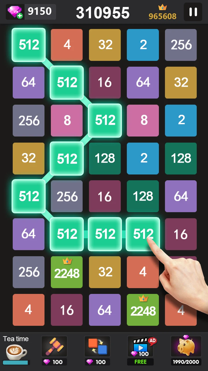 2248 - 2048 puzzle games screenshot